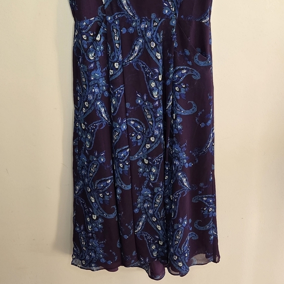 Cabi | #3461 Treasure Paisley Midi Dress Size 2 Purple Blue Green - Picture 4 of 7